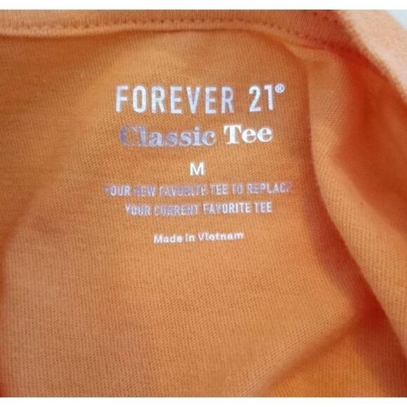 FOREVER 21 ORANGE TEE-SHIRT SZ.M EUC. - Picture 4 of 4